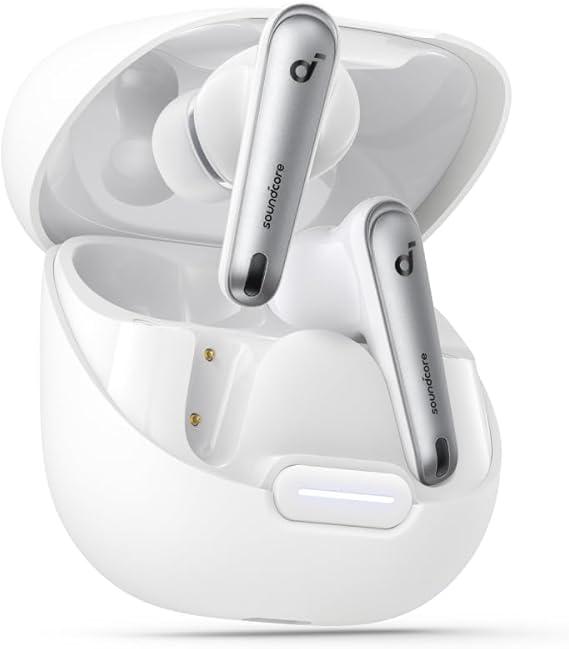soundcore Liberty 4 NC Fones de Ouvido Sem Fio, Redução de Ruído de 98,5%, Cancelamento Adaptativo, Áudio Hi-Res, 50H de Bateria, Carregamento Sem Fio, Bluetooth 5.5