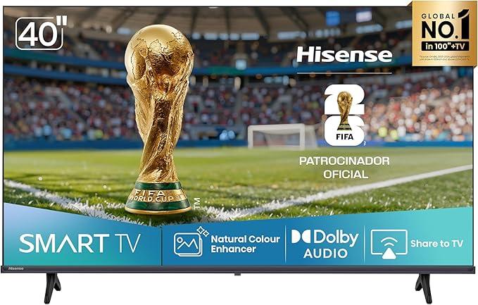 Hisense Smart TV FHD 40" Polegadas 40A4NV com HDR10, DTS Virtual X, Compatibilidade Alexa e Google Home