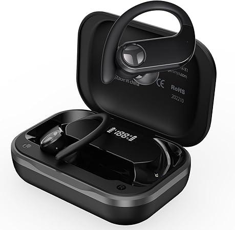 Fones de Ouvido Bluetooth Tranya X1 True Wireless, 4 Microfones para Chamadas Claras, Controle de Botão Preciso, Bateria de Longa Duração, Conforto o Dia Todo