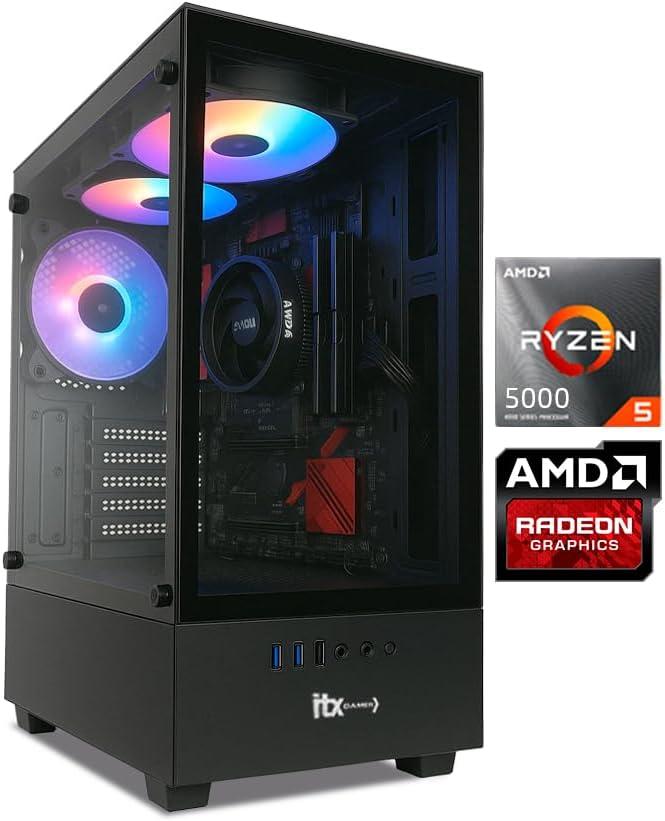 PC Gamer ITX Arena, Ryzen 5 5600G, Radeon™ Graphics Vega 7, 16GB Ram, SSD 480GB, Gabinete RGB
