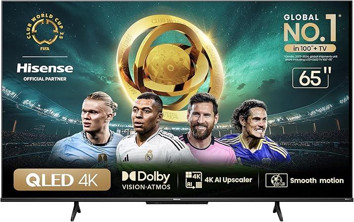 Hisense Smart TV UHD 4K QLED 65" Polegadas 65Q6N Google TV com HDR10+, Dolby Atmos, Sports Mode, Game Mode Plus e Compatível com Alexa