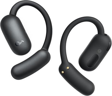 AeroFit 2 Soundcore da Anker Fone De Ouvido Bluetooth 5.4, Open-Ear, 4 Posições Ajustáveis, Graves 2x Potentes, Hi-Res, IA Chamadas, 42H, Carregamento Sem Fio, IP55, Tradução em Tempo Real, Preto