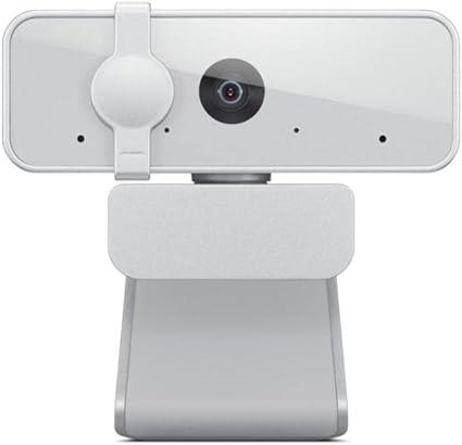 Webcam Lenovo 300 Full HD Com 2 Microfones Integrados 1080p 30fps USB Cinza Claro GXC1E71383