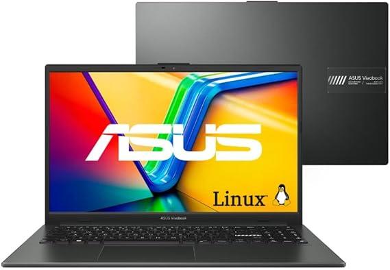 Notebook ASUS VivoBook Go 15, AMD RYZEN 3 7320U, 4 GB, 128 GB SSD, KeepOS, Tela 15,6" FHD, Mixed Black - E1504FA-NJ1291