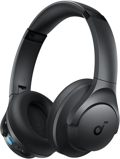 soundcore Q11i da Anker Fone De Ouvido Bluetooth 5.3, Over-Ear Headphone, Graves Profundos, 60 Horas de Autonomia, Áudio Hi-Res, Almofadas Destacáveis, Conexão Multiponto, Preto