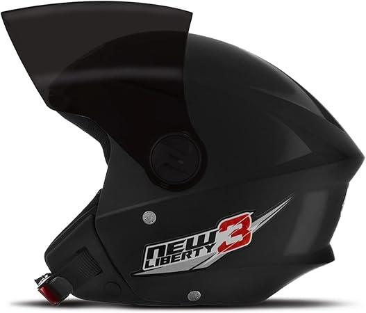 CAPACETE ABERTO PRO TORK NEW LIBERTY 3 SOLID PRETO TAM. 56 VIS. FUMÊ