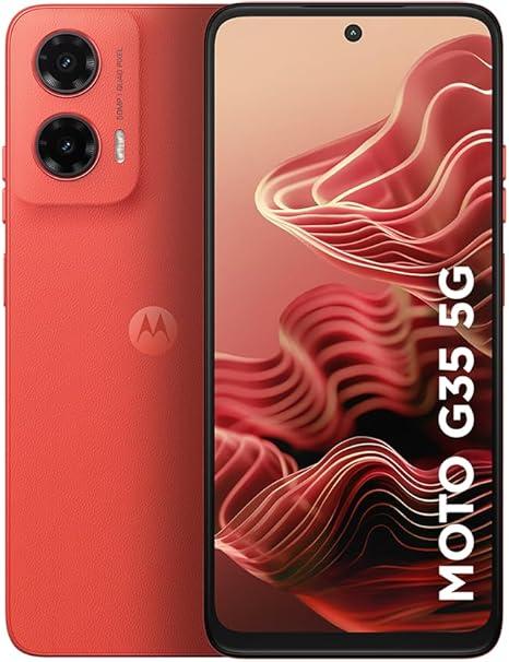 Smartphone Motorola Moto g35 5G - 256GB 12GB (4GB RAM+8GB Ram Boost) e Camera 50MP com AI NFC Tela 6.7" com Superbrilho - Coral