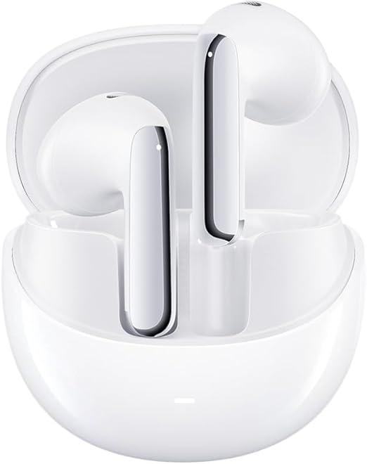 Fones de Ouvido QCY AilyBuds Pro+ ANC, Cancelamento de Ruído Ativo Fone Bluetooth 5.3, Certificação Hi-Res Audio, Conexão Multipontos, 28 Horas Reprodução (Branco)