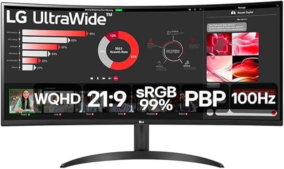 Monitor LG 34" 100Hz 5ms UltraWide Curvo 34WR50QC-B.AWZM