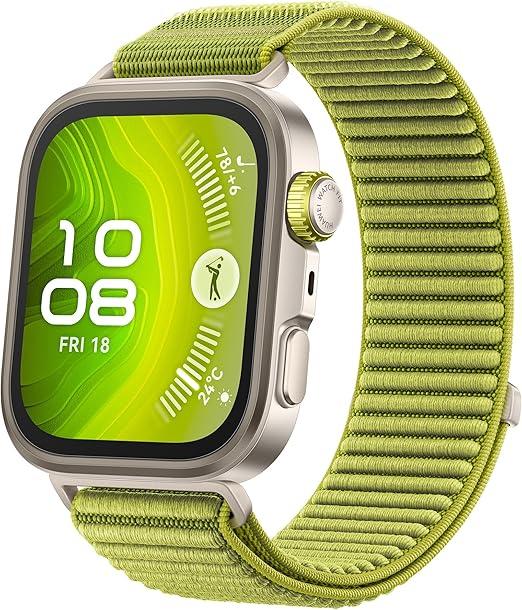 SmartWatch, HUAWEI WATCH FIT 4 Pro,Esportes ao Ar Livre de Nível Profissional,Vidro de Safira e Titânio,Mapa de Campos de Golfe,Compatível com iOS e Android,Verde
