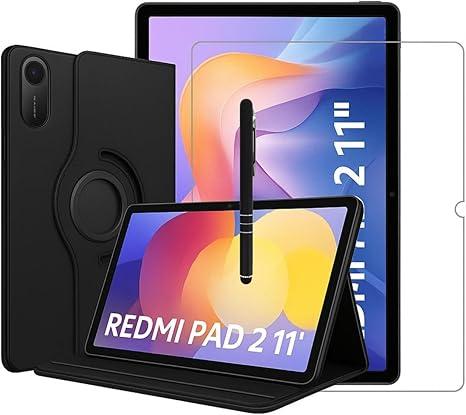 Kit Completo Capa Giratória + Película + Caneta Para Xiaomi Redmi Pad 2