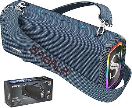 SABALA DR-908 Caixa de som - 2025 Modelo Mais Recente - 20800mAh 120w Subwoofer Bluetooth5.3 IPX5 RGB 24H USB (Azul)