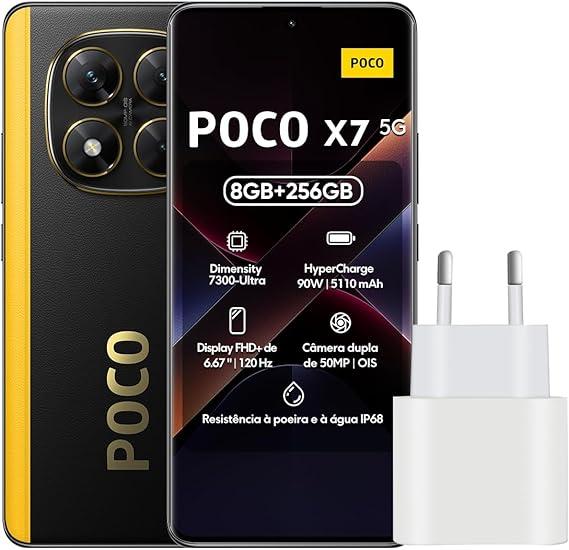 Smartphone Xiaomi Poco X7 5G NFC 8GB RAM 256GB ROM[24095PCADG] (BLACK, 8+256)