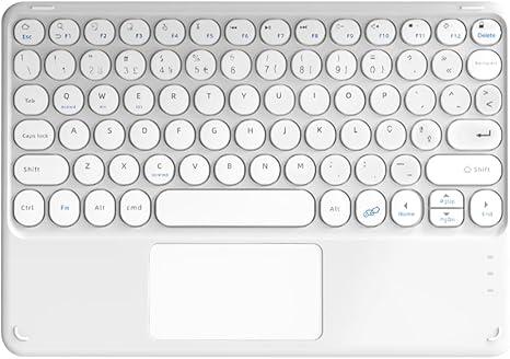 WB Teclado com Trackpad para Tablet e iPad (Branco)