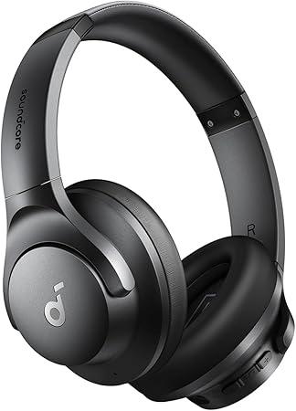 soundcore by Anker Q20i Fone de Ouvido Bluetooth, Headphone com Cancelamento de Ruído Híbrido, 40H de Reprodução com ANC, Áudio Hi-Res, Graves Potentes, Personalização no App, Modo Transparência