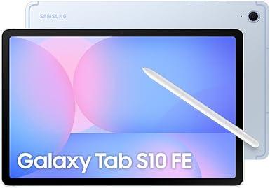 Tablet Samsung Galaxy Tab S10 FE, Azul, 10.9", Wifi, 128GB, 8GB RAM, Camera Traseira de 13MP, Câmera Frontal de 12MP Ultra Wide, Wifi 6, IP68, Android 15