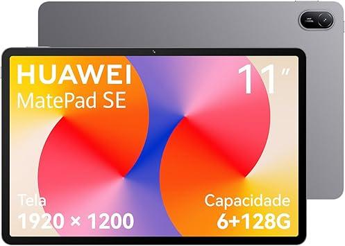 Tablet, HUAWEI MatePad SE 11, 6+128GB, Tela HUAWEI FullView de 11" para Conforto Visual，Superbateria de 7700 mAh 22,5W，Câmera Traseira 8 MP，Câmera Frontal 5 MP，Cinza Nebula