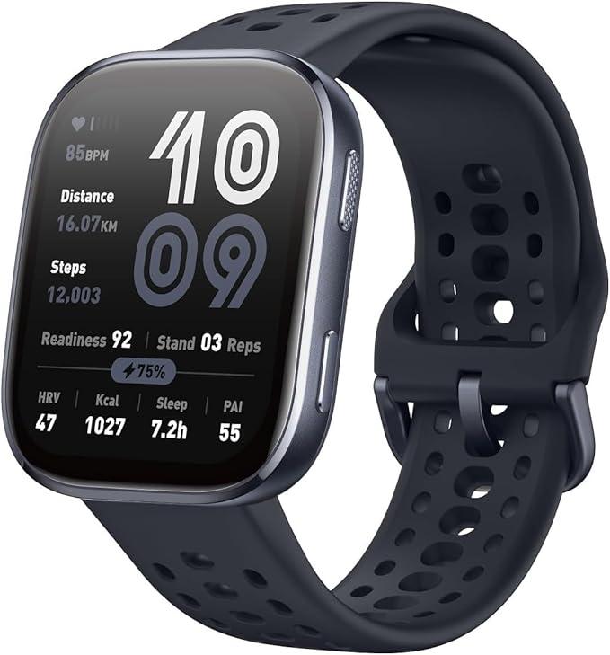 Amazfit Bip 6 Smart Watch 46mm, 14 Day Battery, 1.97" AMOLED Display, 5 ATM Water-Resistance,GPS & Free Maps, AI, Bluetooth Call, 140+ Workout Modes (Preto)
