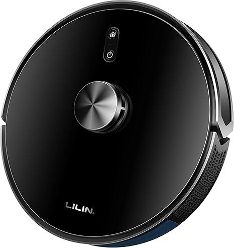 LILIN Robô aspirador de pó X6, Navegação e mapeamento LIDAR, 110/220V Bivolt, Aspirador e esfregão 3 em 1, Mapeamento de vários pisos, Autocarregamento, Conexão WiFi, Funciona com Alexa