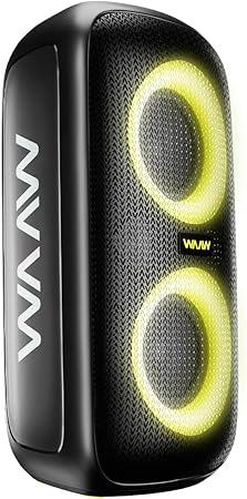 WAAW by ALOK Caixa de Som INFINITE 100 Bluetooth, Tipo Torre, Até 14h de Autonomia, 4 Alto-Falantes, TWS, 100W RMS